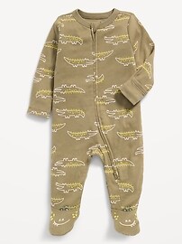 Image number 1 showing, 2-Way-Zip Sleep & Play Footed One-Piece for Baby