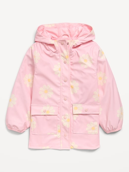 Image number 1 showing, Oversized Water-Resistant Hooded Jacket for Girls