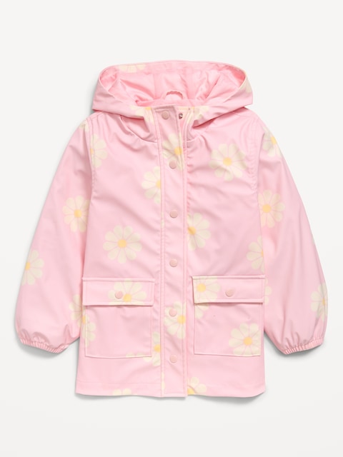 Oversized Water-Resistant Hooded Jacket for Girls