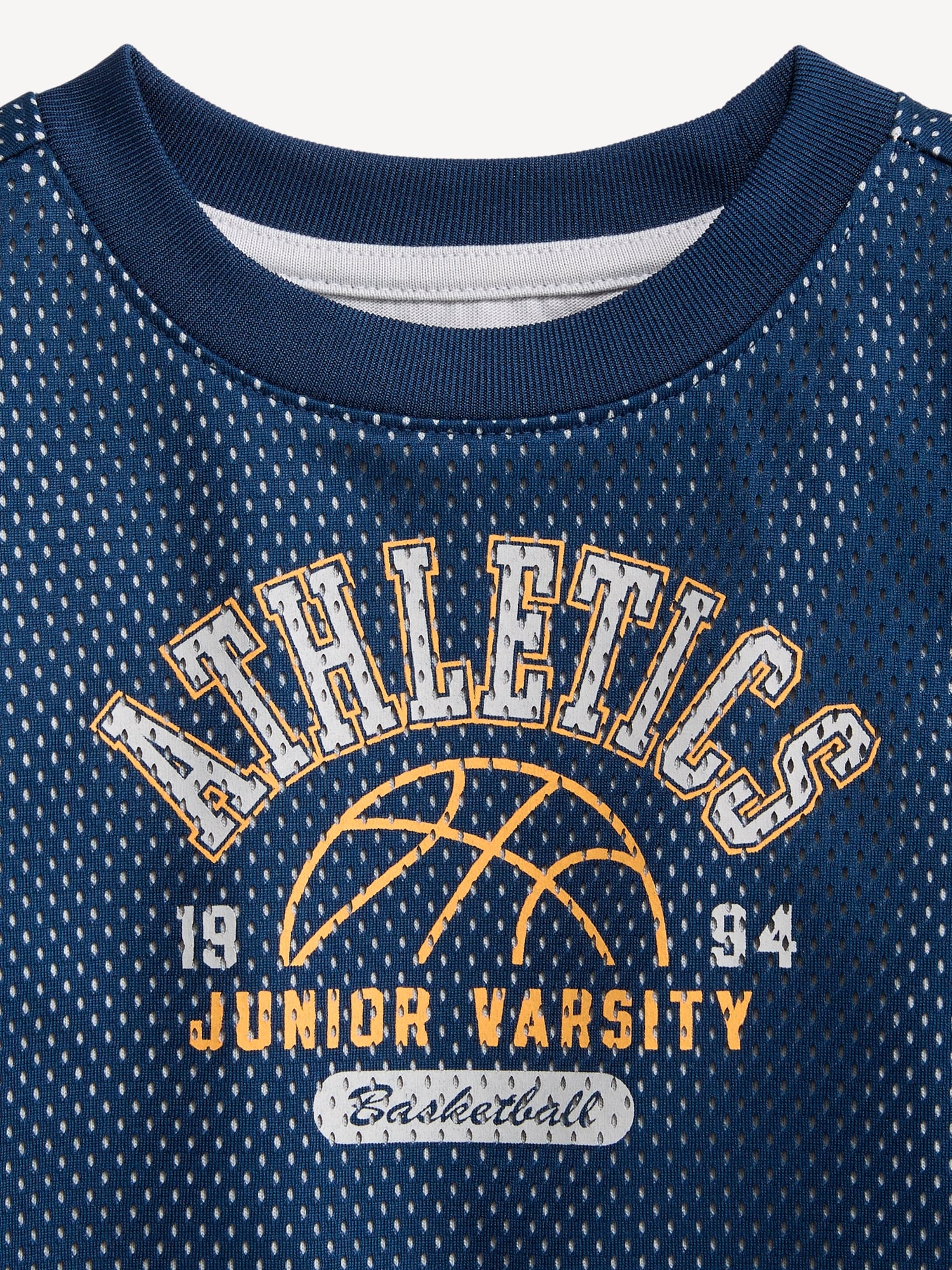 Oversized 2-In-1 Mesh Long-Sleeve T-Shirt for Toddler Boys