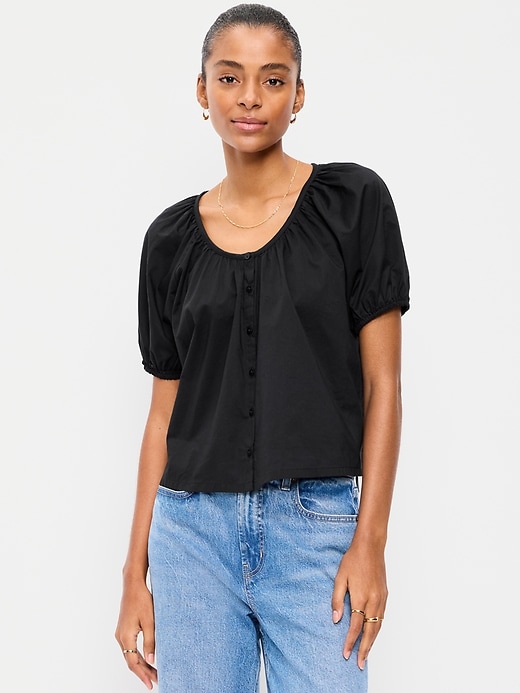 Image number 1 showing, Airy Button-Down Top
