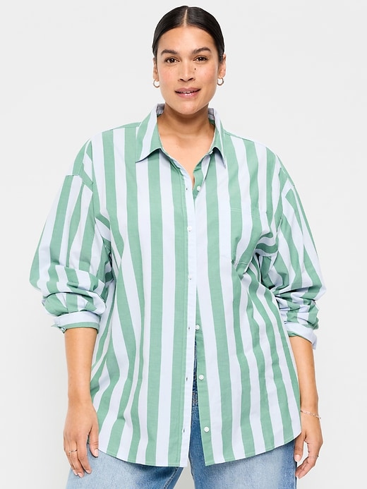 Image number 7 showing, Oversized Button-Down Boyfriend Shirt