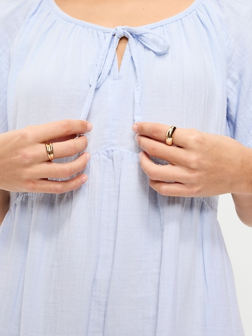 Image number 4 showing, Flutter-Sleeve Mini Swing Dress