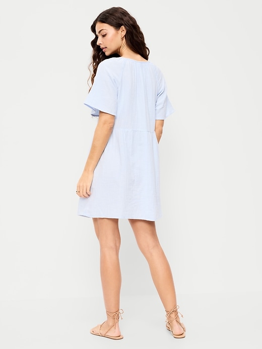 Image number 2 showing, Flutter-Sleeve Mini Swing Dress