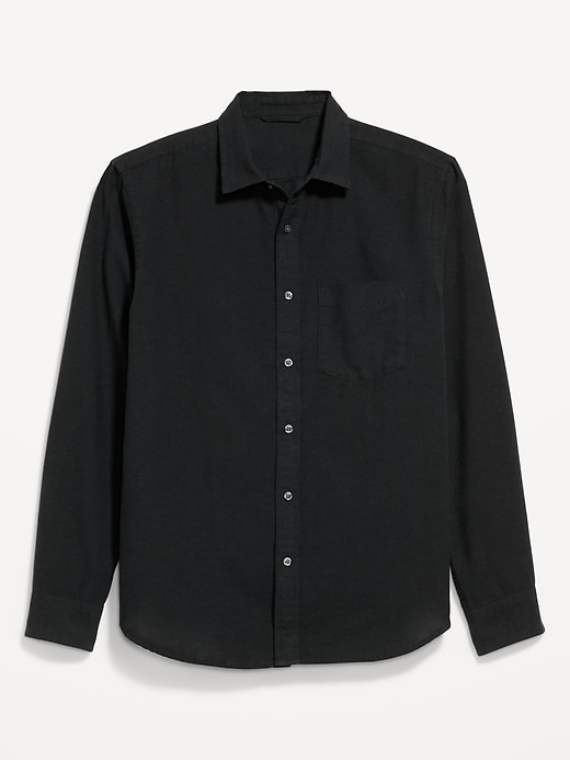 Image number 2 showing, Classic Fit Linen-Blend Shirt