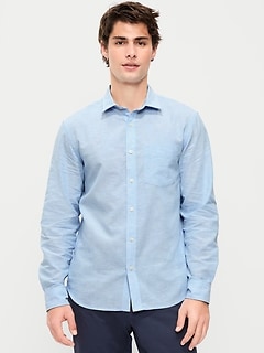 Classic Fit Linen-Blend Shirt