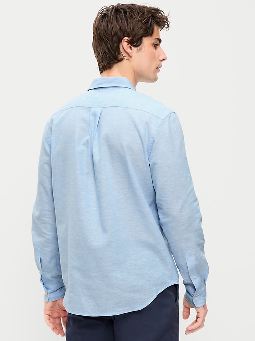 Image number 2 showing, Classic Fit Linen-Blend Shirt