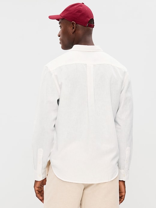 Image number 2 showing, Classic Fit Linen-Blend Shirt