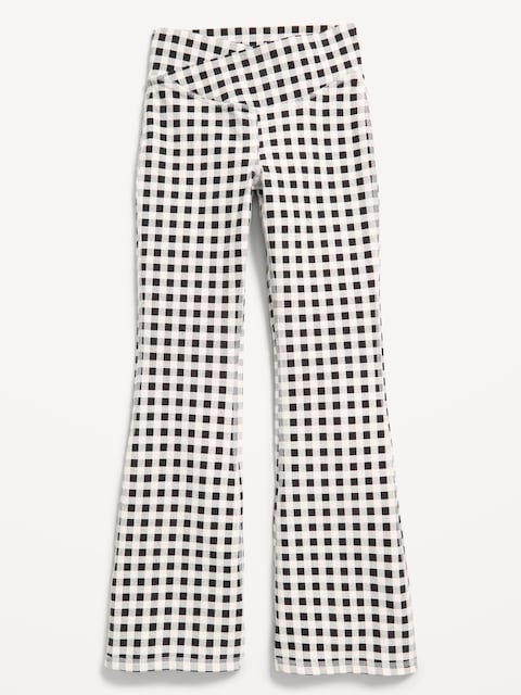 High-Waisted PowerChill Crossover Flared Leggings for Girls