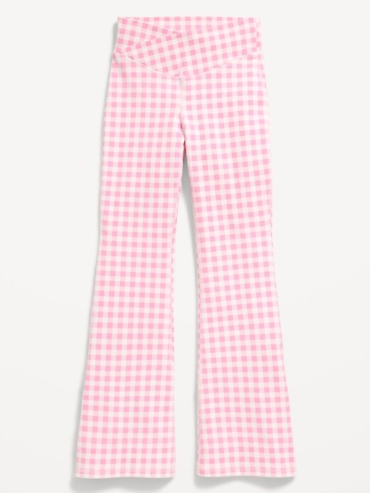 Image number 4 showing, High-Waisted PowerChill Crossover Flared Leggings for Girls