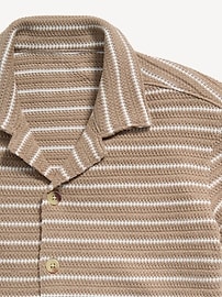 Image number 4 showing, Oversized Short-Sleeve Sweater-Knit Shirt for Boys