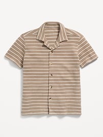 Image number 2 showing, Oversized Short-Sleeve Sweater-Knit Shirt for Boys