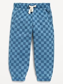 Image number 1 showing, Pull-On Chambray Jogger Pants for Toddler Girls