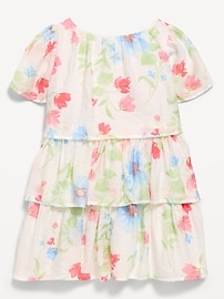 Image number 2 showing, Short-Sleeve Tiered Swing Dress for Toddler Girls