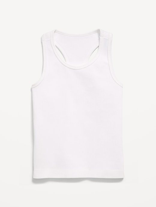 Image number 1 showing, Fitted Seamless Ribbed Racerback Performance Top for Girls