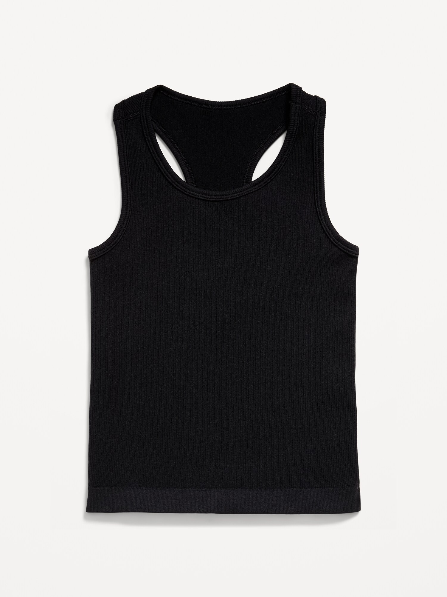 Топ Old Navy Fitted Seamless Ribbed Racerback Performance Top для девочек, цвет: Чёрный — фото 3