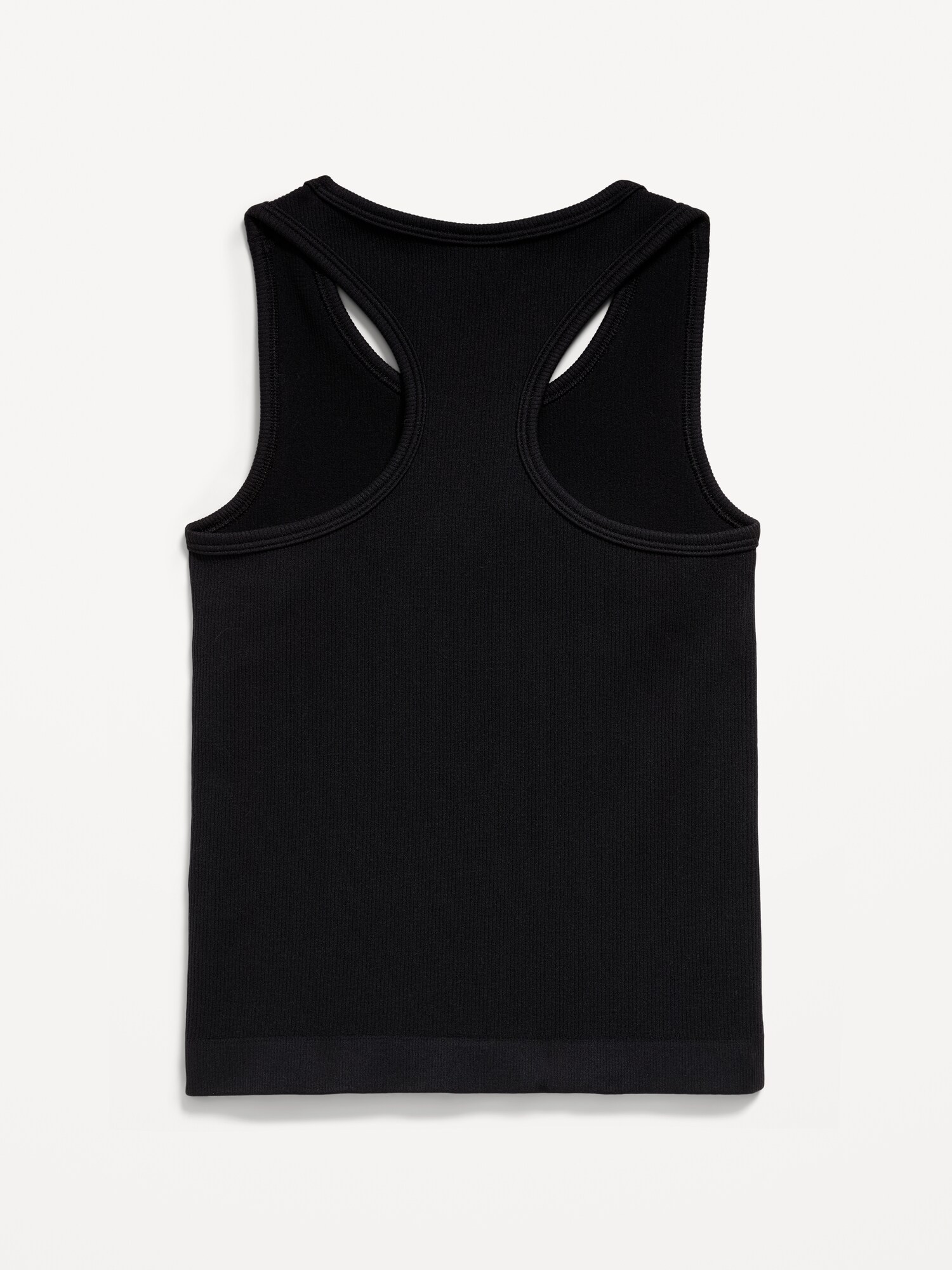 Топ Old Navy Fitted Seamless Ribbed Racerback Performance Top для девочек, цвет: Чёрный — фото 4