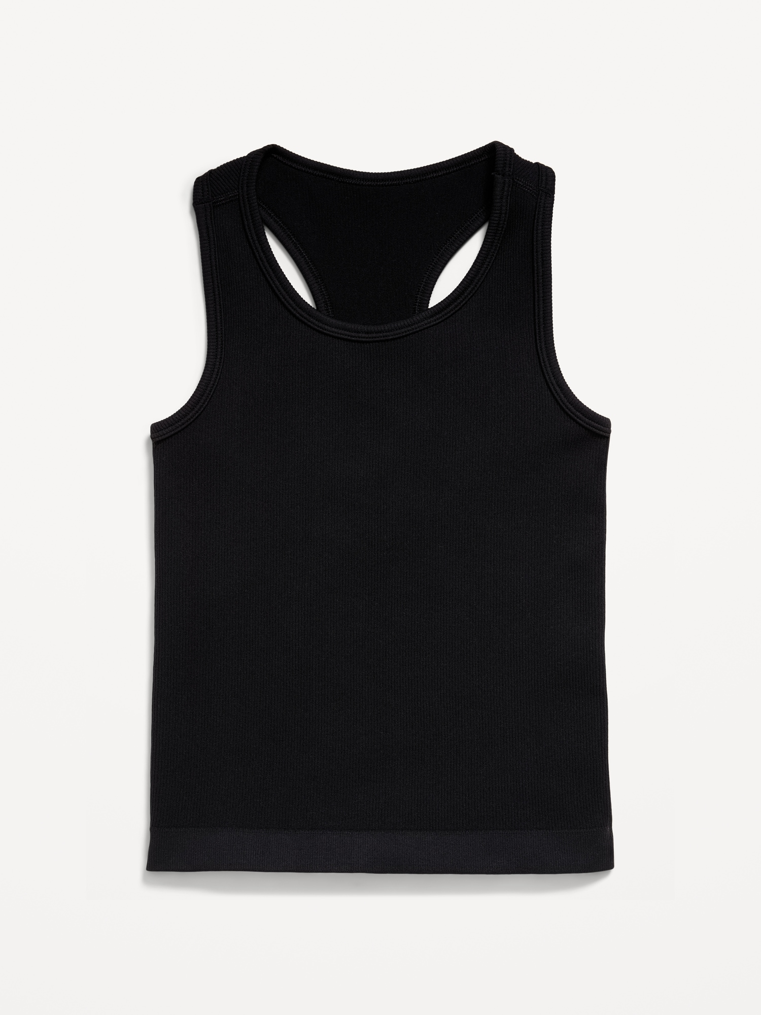 Fitted Seamless Ribbed Racerback Performance Top for Girls