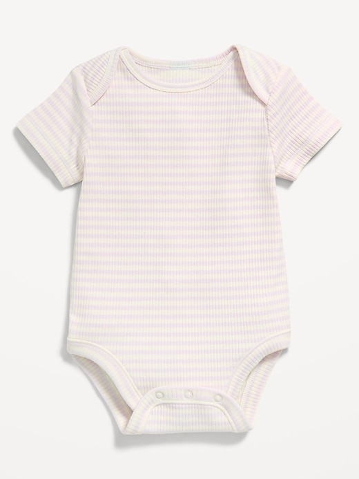 Image number 1 showing, Short-Sleeve Ribbed Bodysuit for Baby
