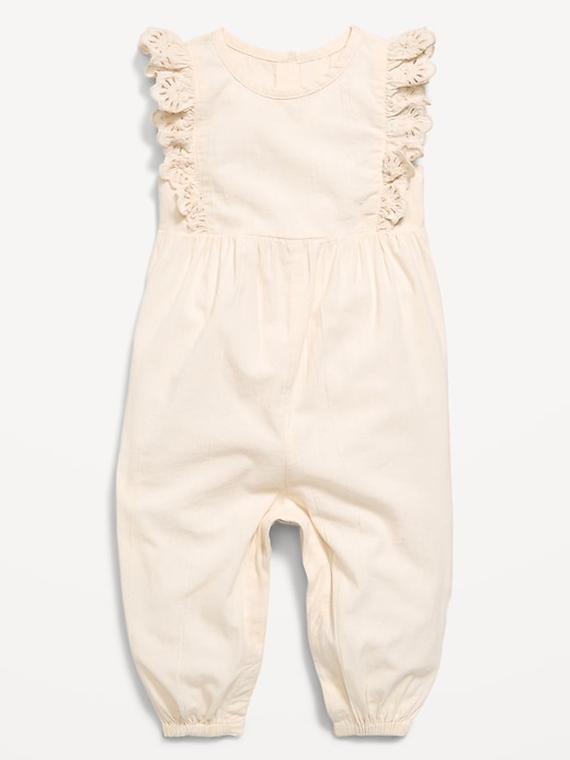 Image number 1 showing, Sleeveless Ruffle-Trim One-Piece for Baby