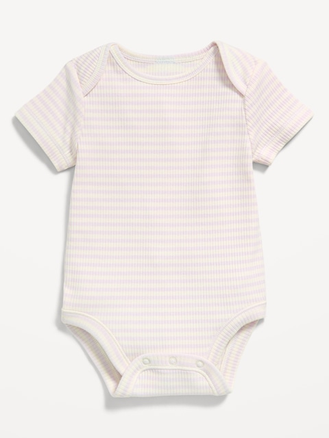 Short-Sleeve Ribbed Bodysuit for Baby