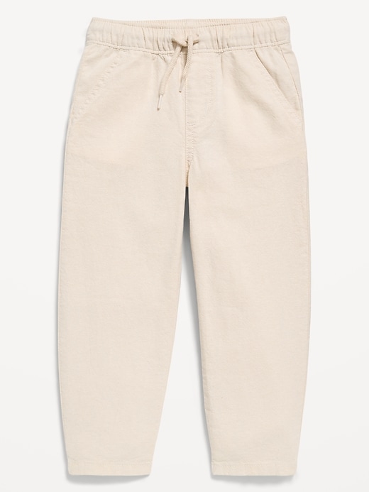 Image number 1 showing, Linen-Blend Barrel Leg Pants for Toddler Boys
