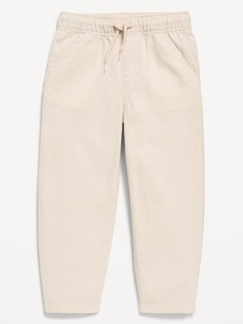 Linen-Blend Barrel Leg Pants for Toddler Boys