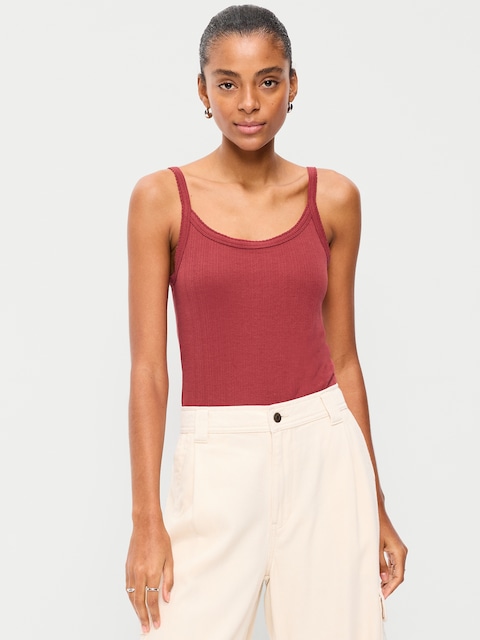 Rib-Knit Cami Tank Top