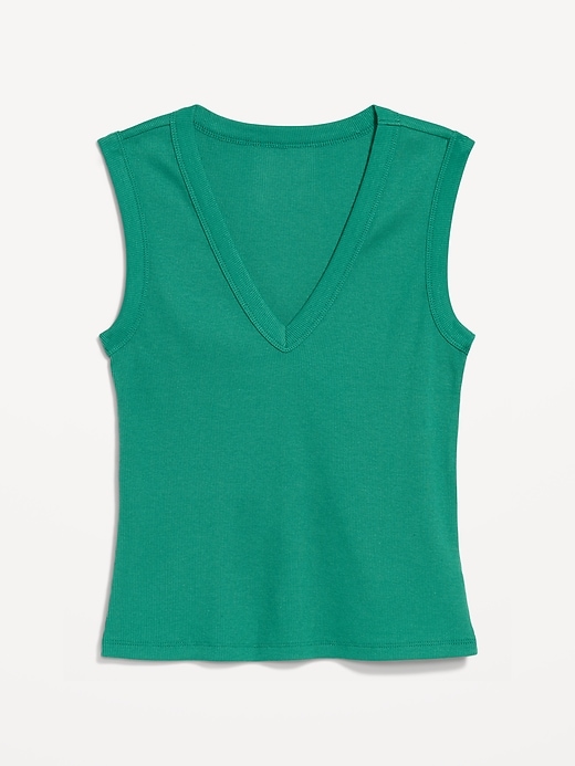 Image number 4 showing, Snug Crop V-Neck Tank Top