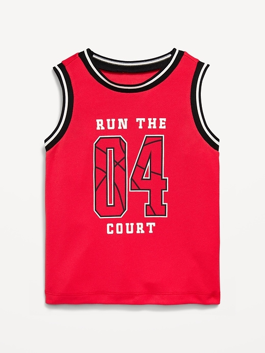 Image number 1 showing, Mesh Graphic Basketball Tank Top for Toddler Boys