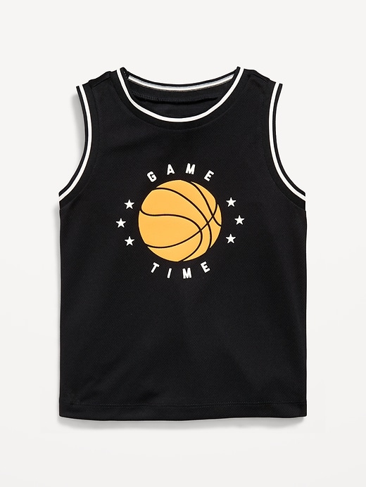Image number 2 showing, Mesh Graphic Basketball Tank Top for Toddler Boys