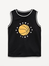 Image number 2 showing, Mesh Graphic Basketball Tank Top for Toddler Boys