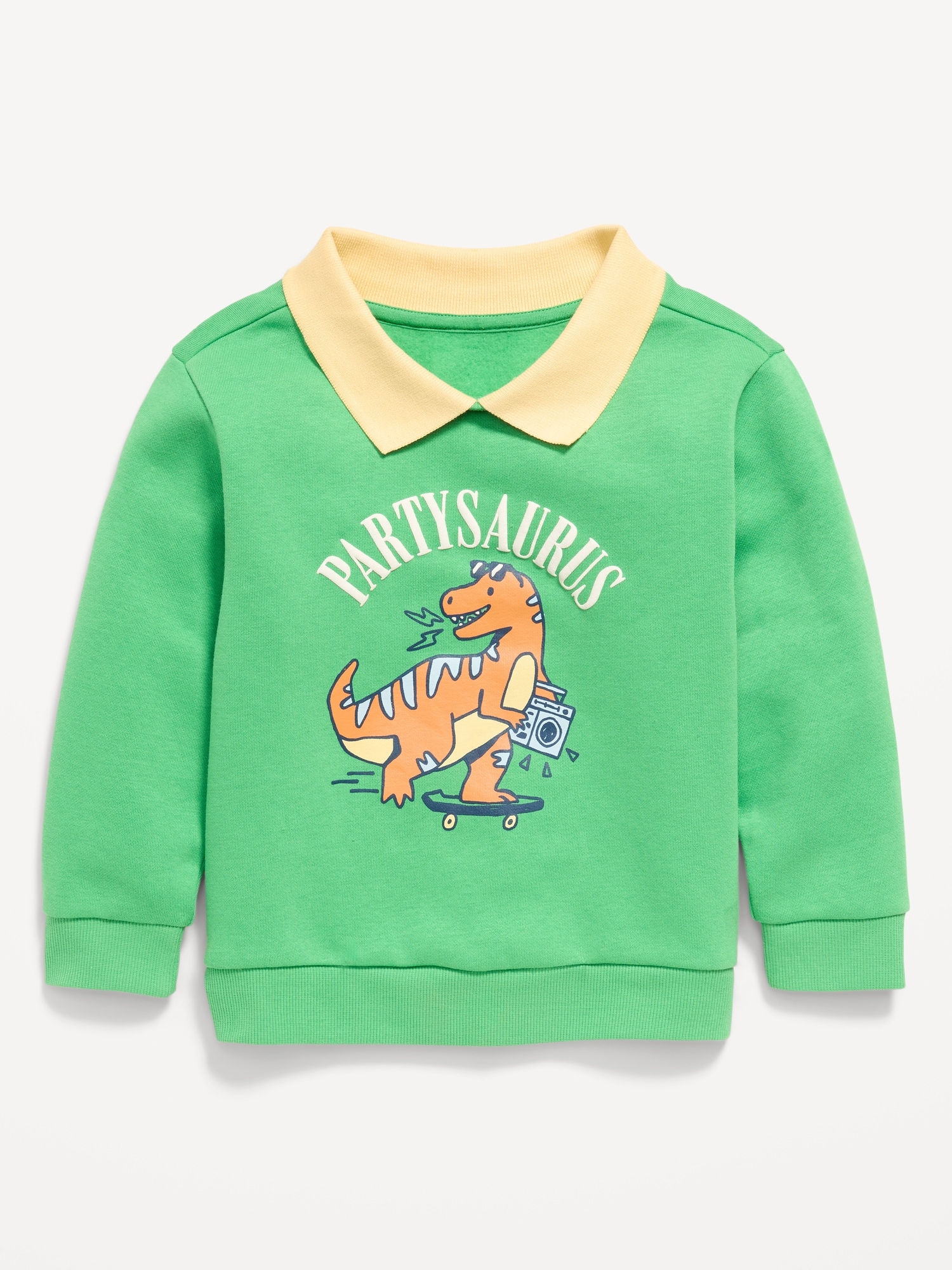 Oversized Collared Birthday Sweatshirt for Toddler Boys