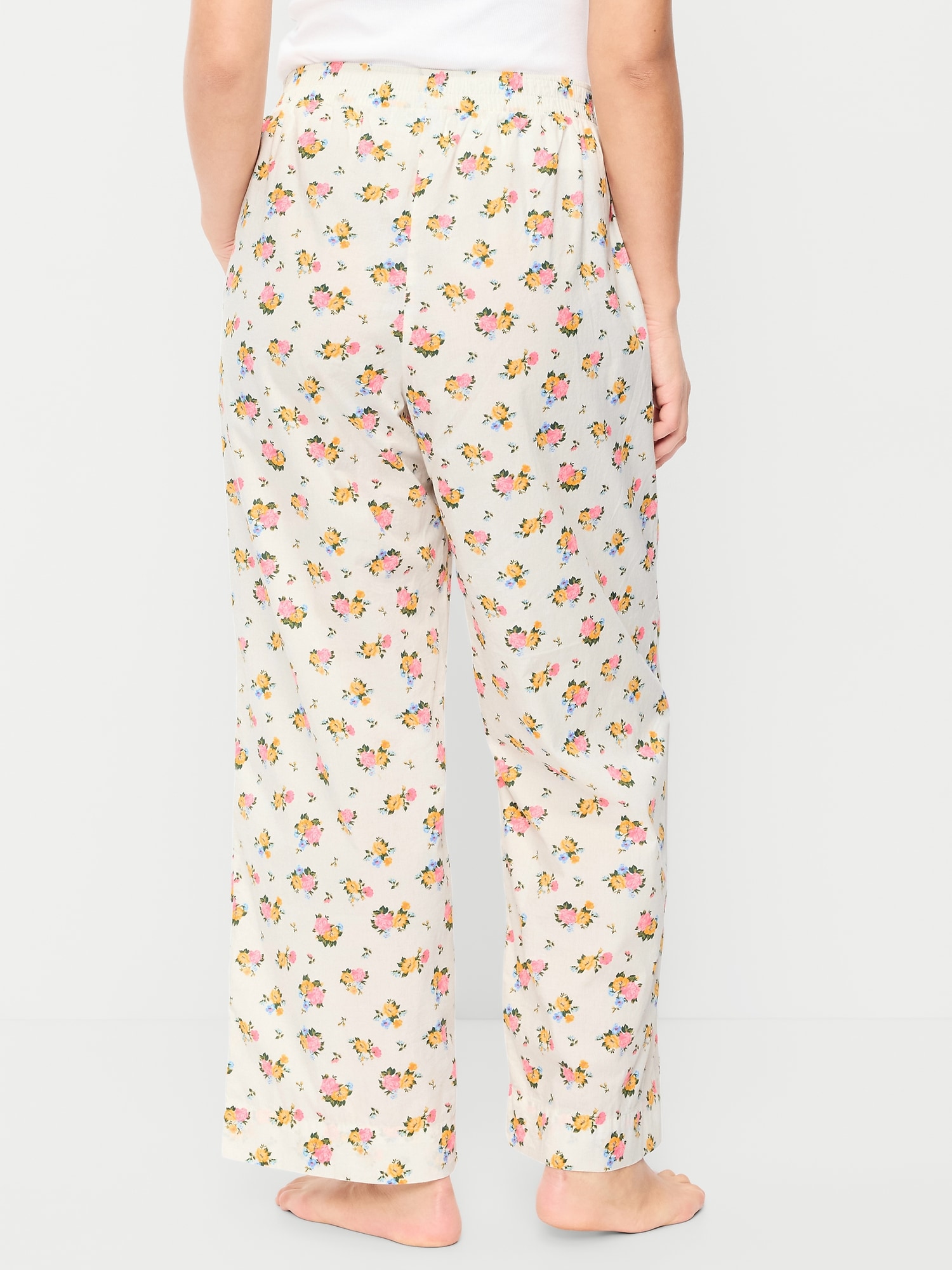 Image number 5 showing, High-Waisted Poplin Pajama Pant
