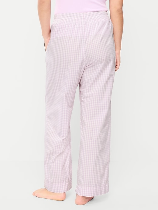 Image number 6 showing, High-Waisted Poplin Pajama Pant