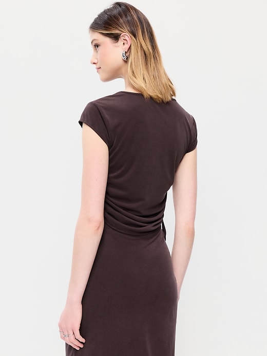 Image number 2 showing, Cap-Sleeve Shirred Side Top