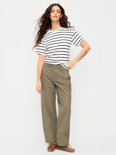 High-Waisted OGC Chino Full Length Straight Pants