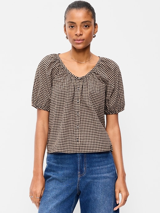 Image number 1 showing, Airy Button-Down Top