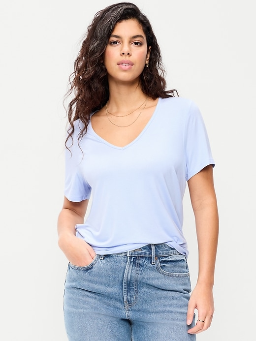 Image number 3 showing, Luxe V-Neck T-Shirt