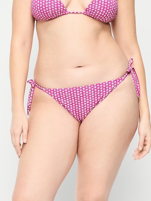 Image number 5 showing, Pique String Bikini Swim Bottoms