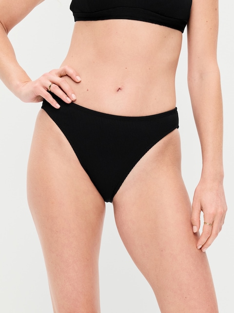 Mid-Rise Bikini Swim Bottoms