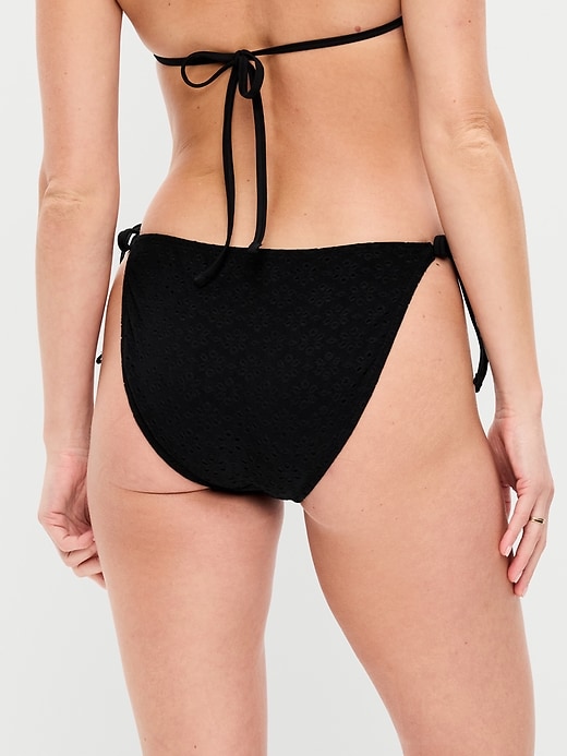 Image number 2 showing, Eyelet String Bikini Swim Bottoms