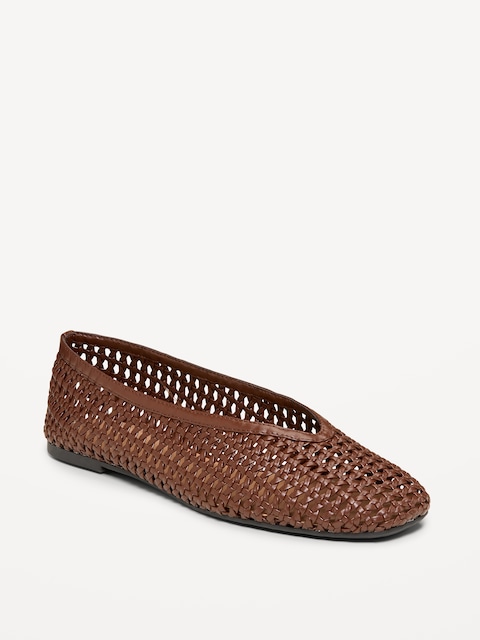 Lattice Ballet Flats
