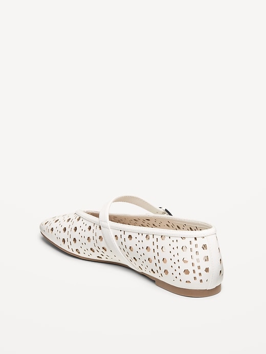 Image number 4 showing, Perforated Mary Jane Ballet Flats for Women
