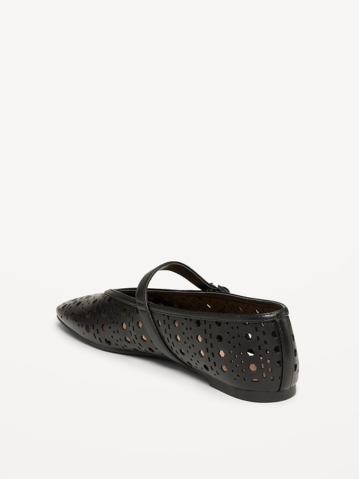 Image number 4 showing, Perforated Mary Jane Ballet Flats for Women