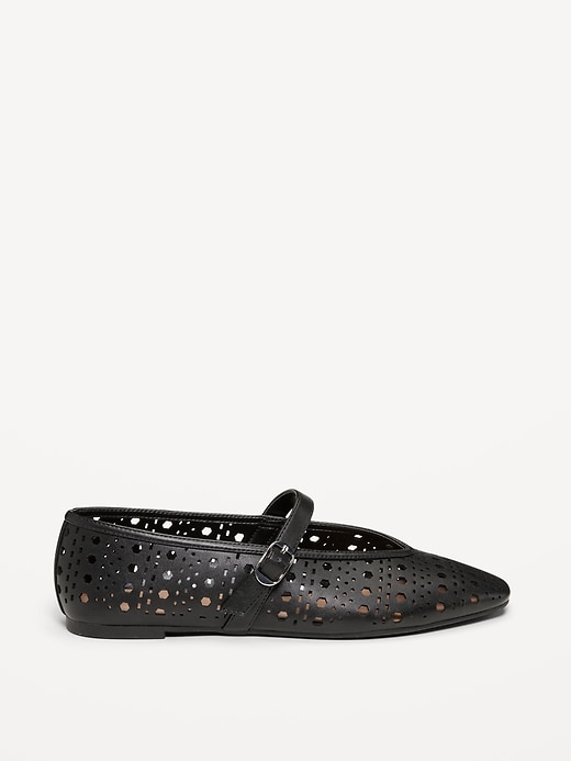 Image number 3 showing, Perforated Mary Jane Ballet Flats for Women