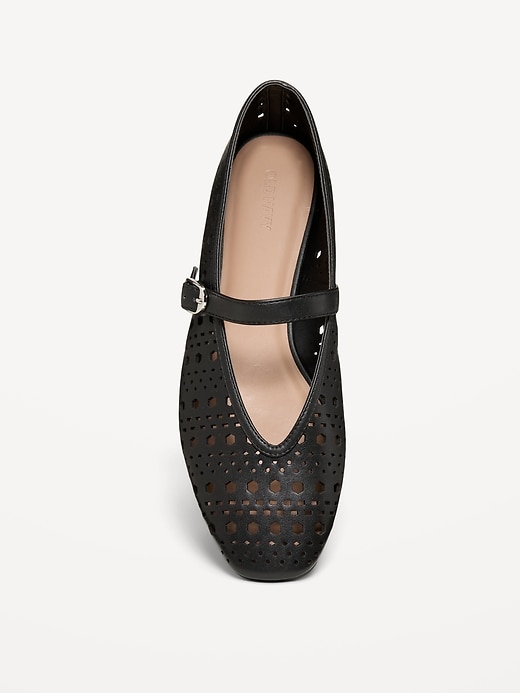 Image number 2 showing, Perforated Mary Jane Ballet Flats for Women
