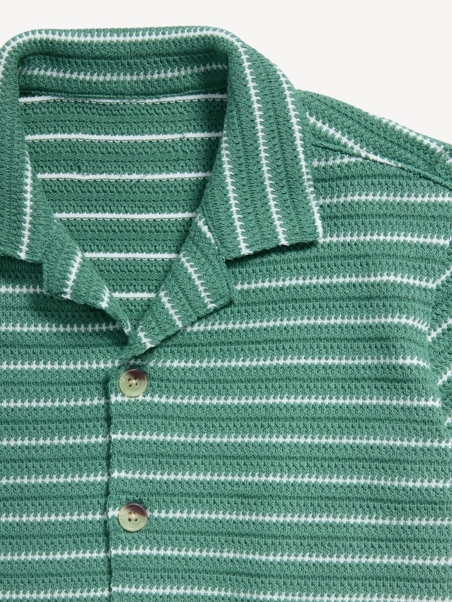 Oversized Short-Sleeve Sweater-Knit Shirt for Boys