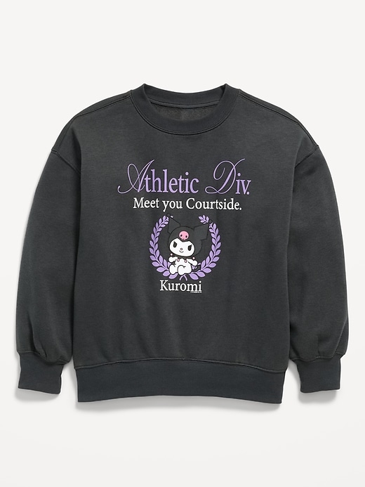 Image number 2 showing, Kuromi™ Oversized Graphic Tunic Sweatshirt for Girls