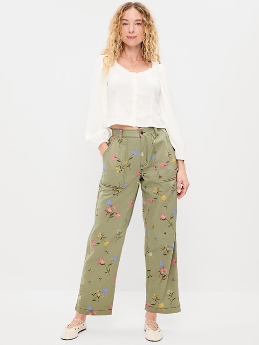 Image number 1 showing, High-Waisted Straight Ankle Pants